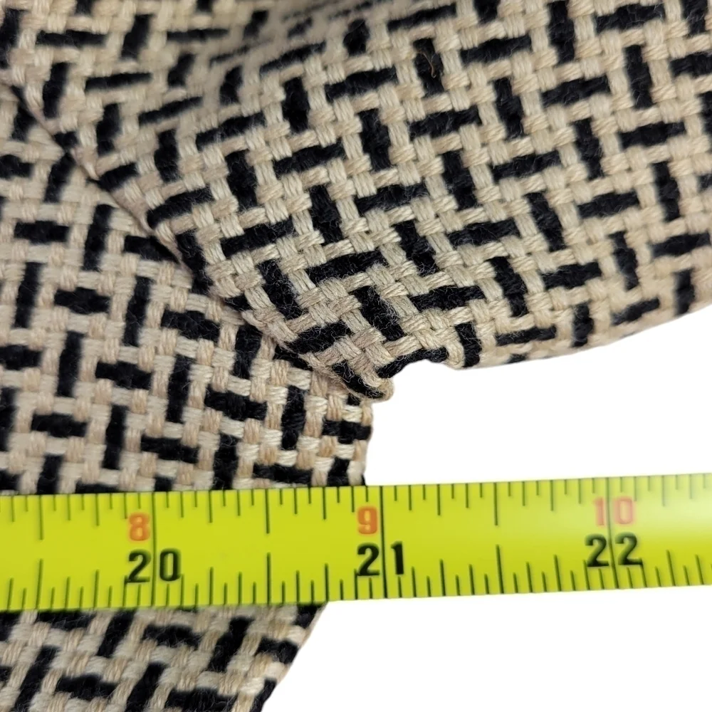 Kasper Tweed Blazer Size 12P 1 Hook Eye Closure Long Sleeve Lined Black Tan